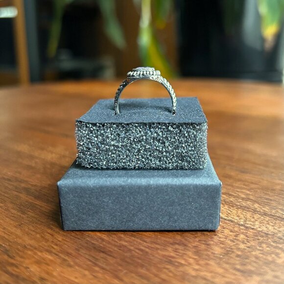 New STERLING SILVER 925 Yellow Cz Ring Size 8 - Picture 3 of 6